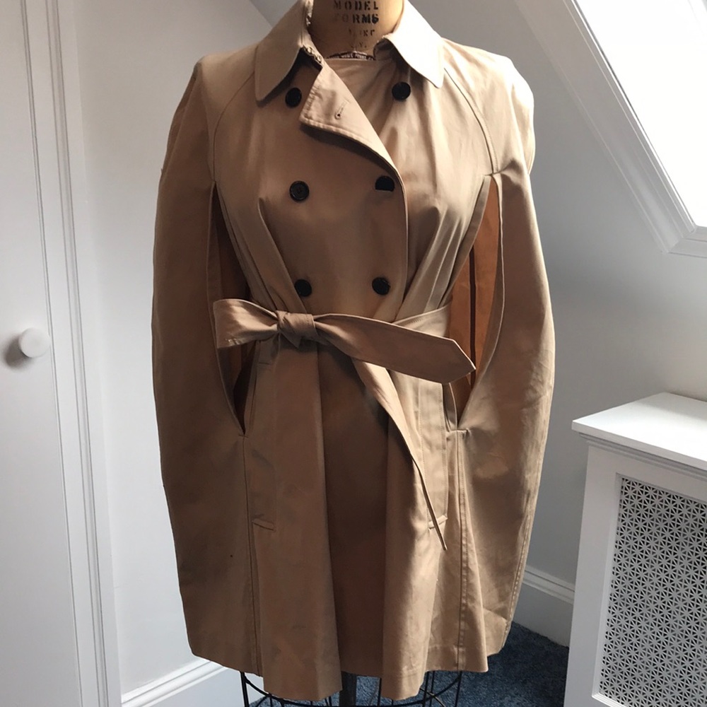 Hatch by J. Crew size M-L Khaki Belted Cape NWOT